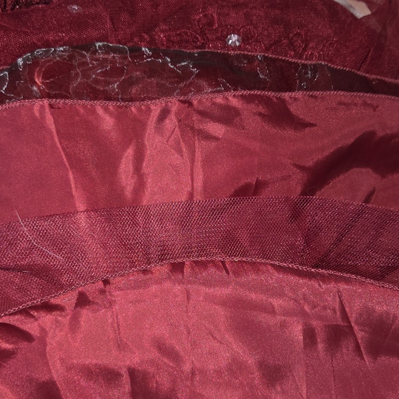 NANNETTE LEPORE NEW Girls L 14 BURGUNDY Sleeveless Floral Dress NWT - Picture 9 of 9